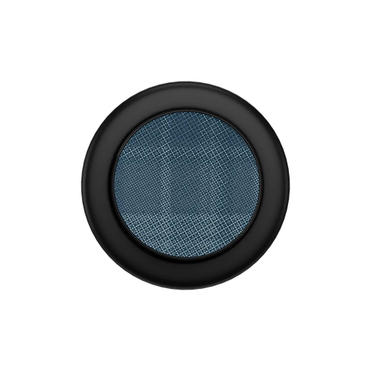 Round MagSafe phone grip with blue denim flannel pattern and black edge, built-in strong magnets.