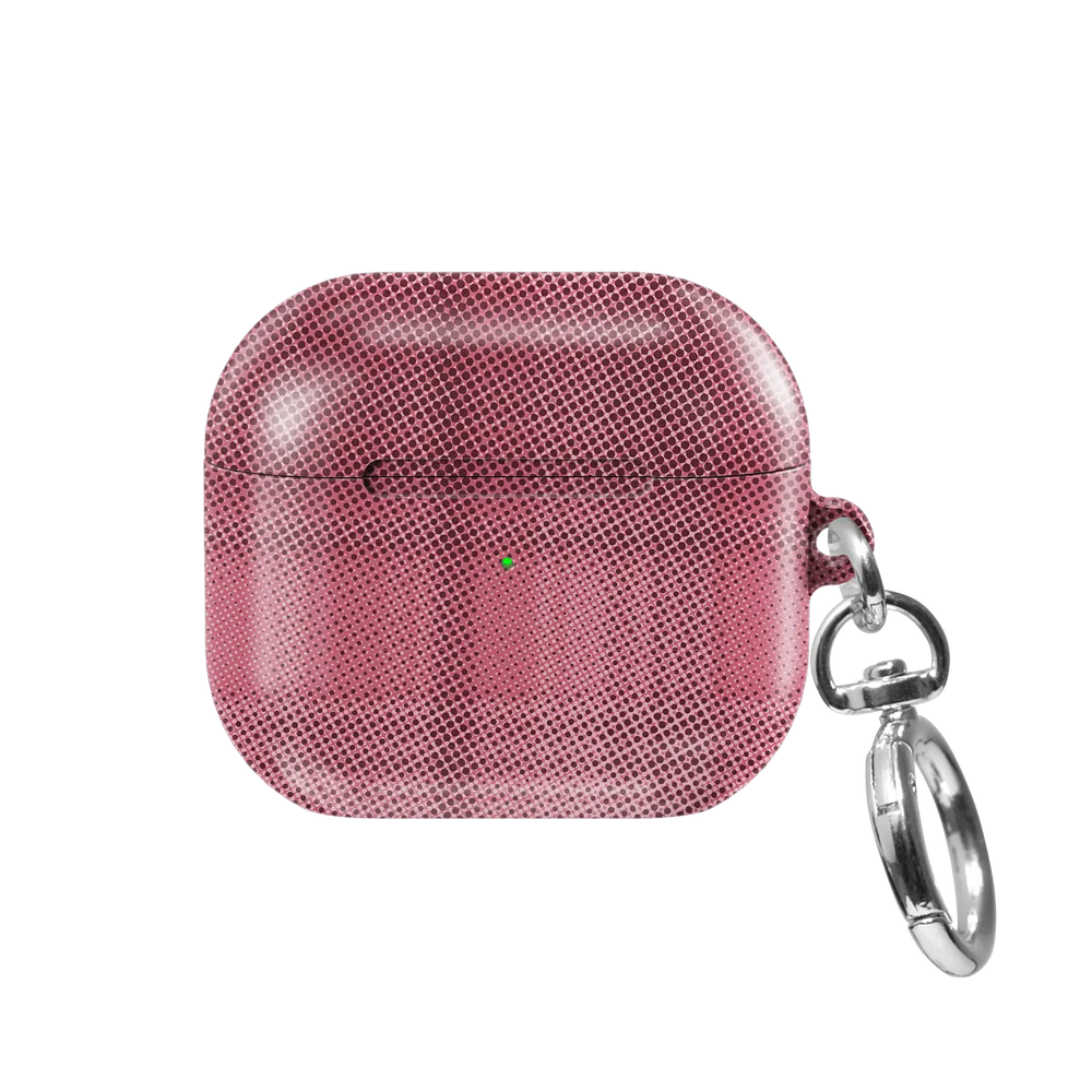 Pink Flannel Plaid Coquette Aesthetic AirPods Case, front view