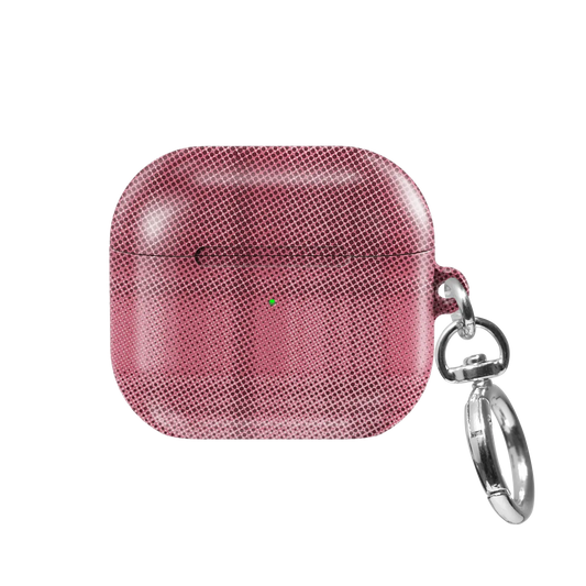 Pink Flannel Plaid Coquette Aesthetic AirPods Case, front view