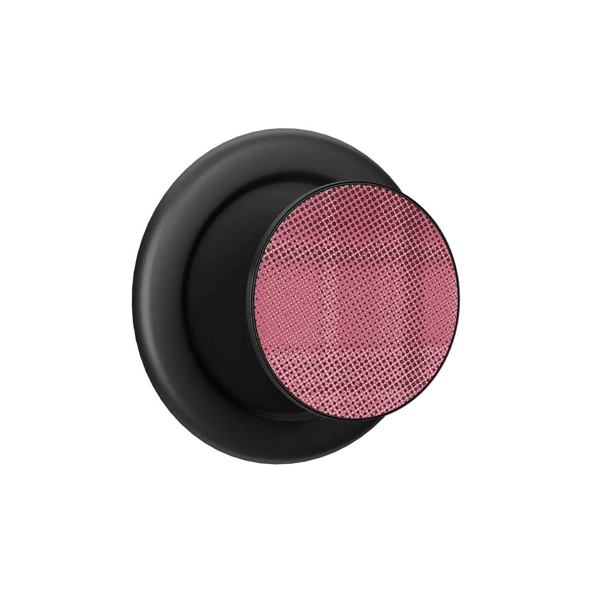 Black MagSafe phone grip with pink flannel pattern pop grip top and built-in strong magnets.