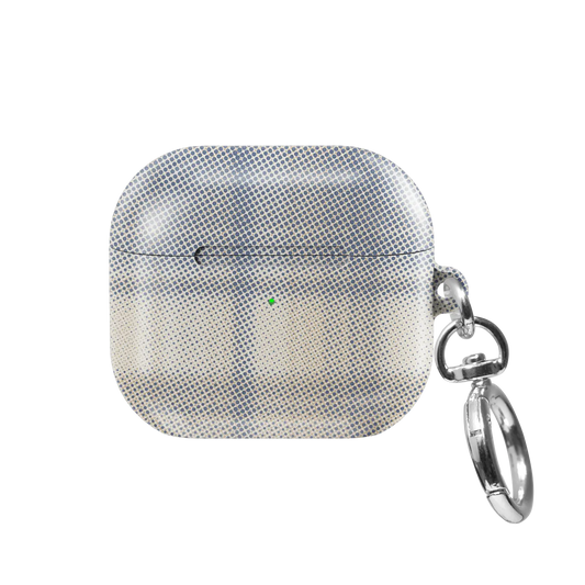 Beige Flannel Plaid Cozy Aesthetic AirPods Case, front view