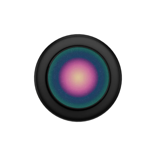 Black Deep Space Aura MagSafe phone grip with colorful cosmic design and built-in strong magnets.