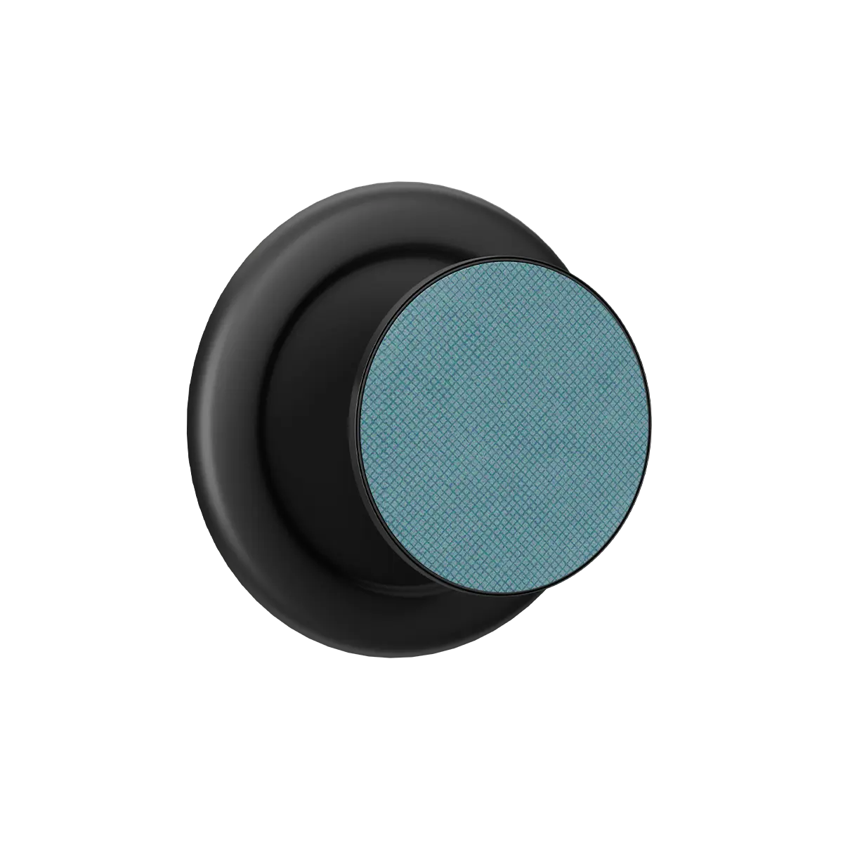 Steel teal Crosshatch MagSafe phone grip with black base, pop grip with built-in strong magnets.