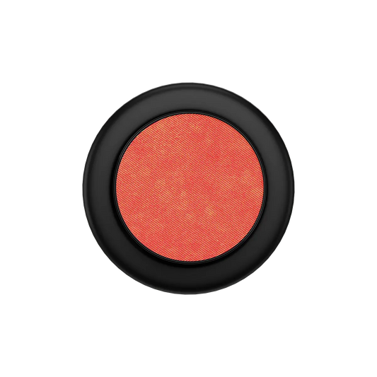 Black MagSafe phone grip with textured orange zest pop grip center and built-in strong magnets.