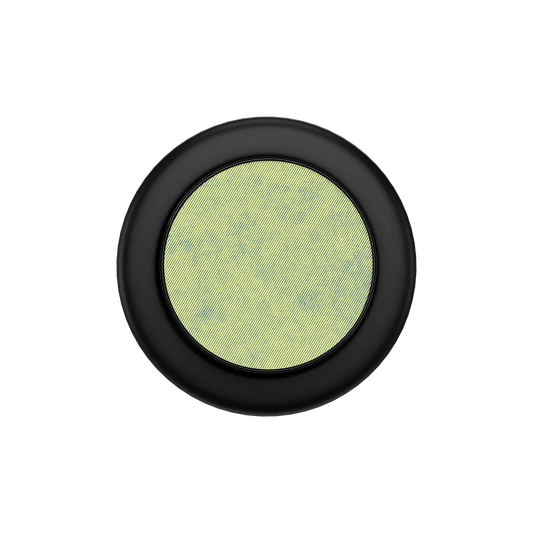 Black MagSafe phone grip with lush green woven center and built-in strong magnets.