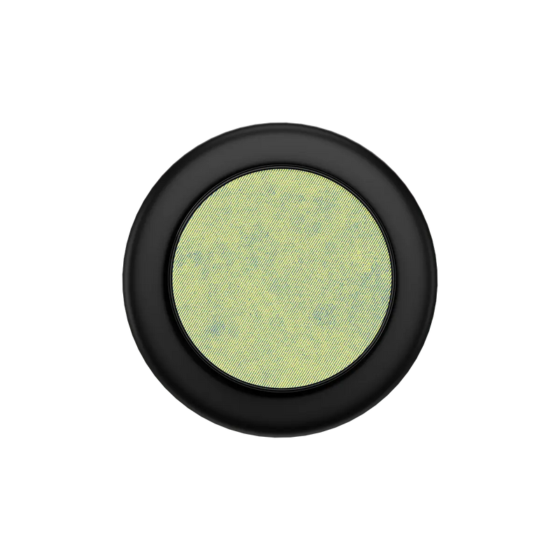 Black MagSafe phone grip with lush green woven center and built-in strong magnets.