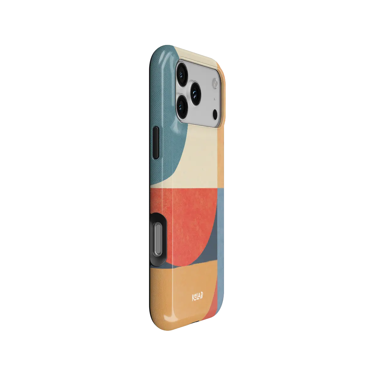 Color Index mood modular Tough iPhone case, side view showing the pattern wrapped around the shell.