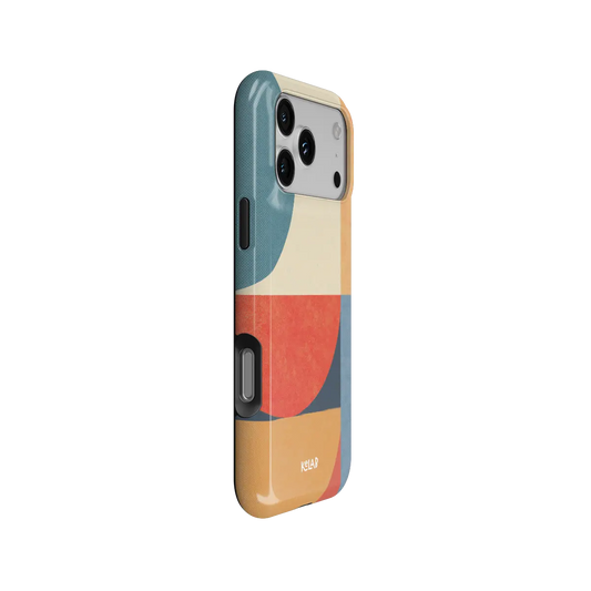 Color Index mood modular Tough iPhone case, side view showing the pattern wrapped around the shell.