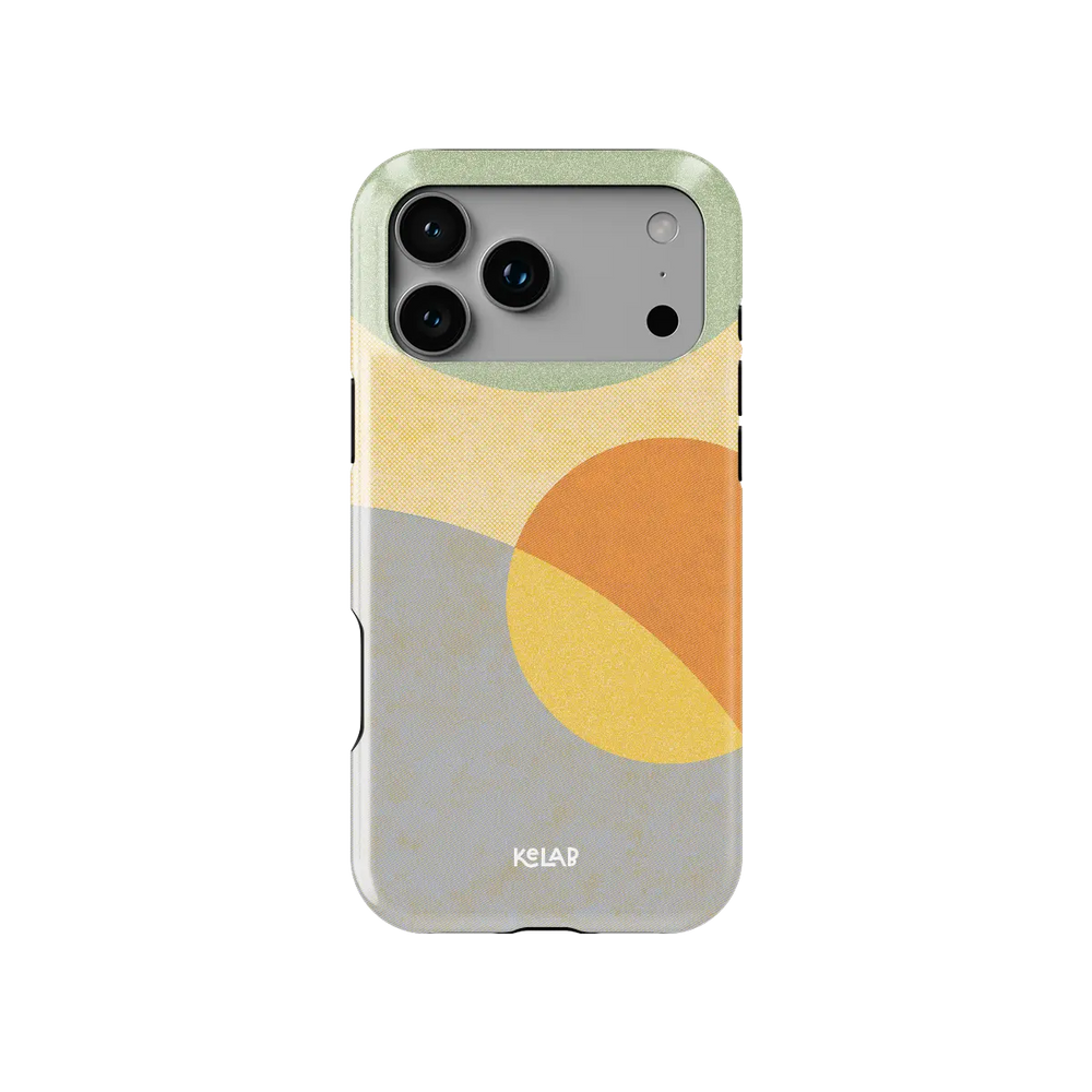 Pastel Orbit mood modular Tough iPhone case, front view showing the pattern.
