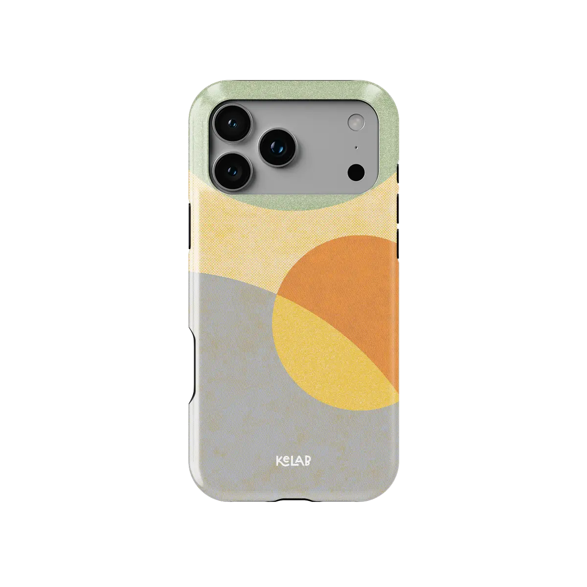Pastel Orbit mood modular Tough iPhone case, front view showing the pattern.
