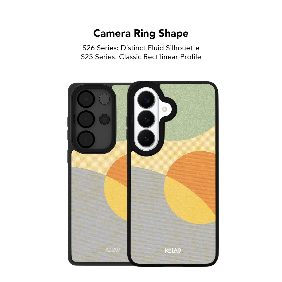 Minimalist phone case for Samsung Galaxy featuring a light geomatric pattern with smooth texture and vibrant colors.