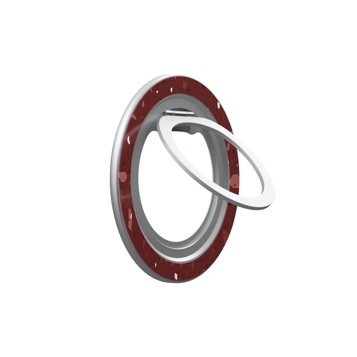 Crushed Merlot | Wine Red Terrazzo MagSafe Ring Stand
