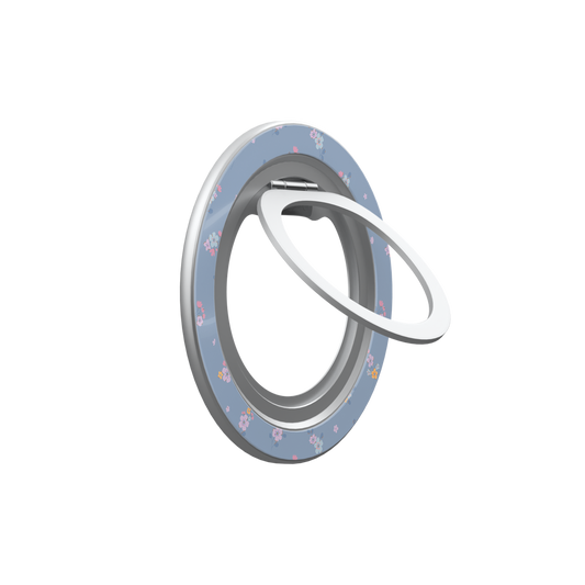 Tiny Meadow | Pastel Blue Floral MagSafe Ring Stand