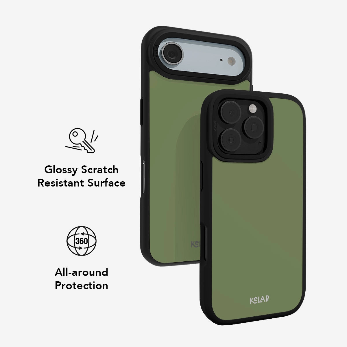 Green Phone Case – Solid Color Minimalist Style | KELAB