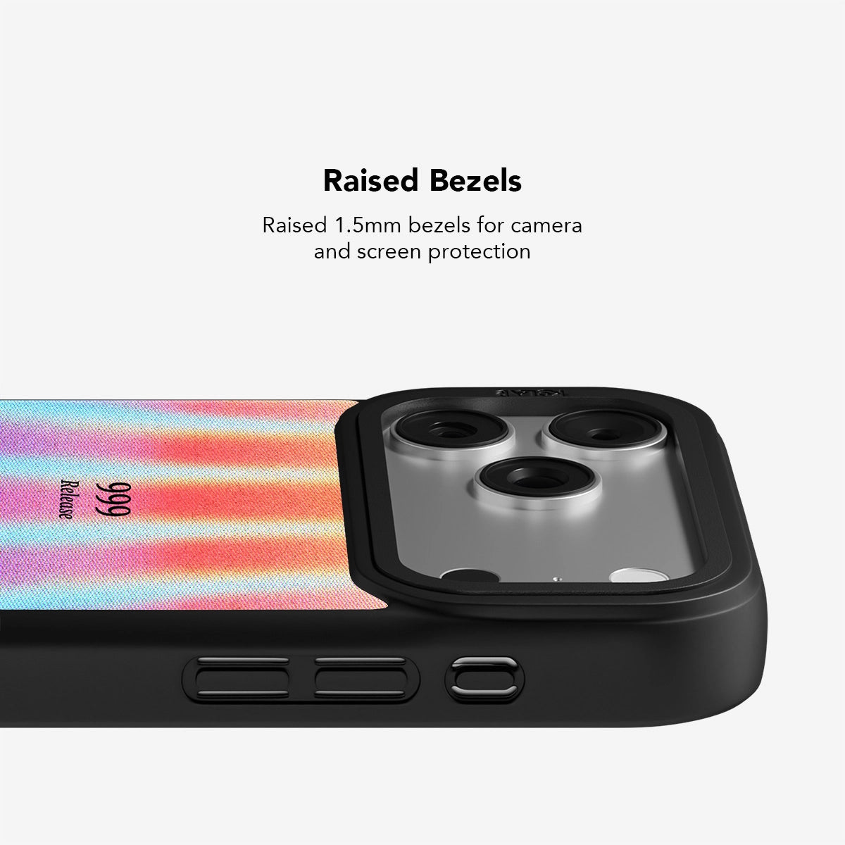 Angel Number 999 iPhone Case with raised 1.5mm bezels for enhanced camera and screen protection, featuring a spiritual retro gradient design.