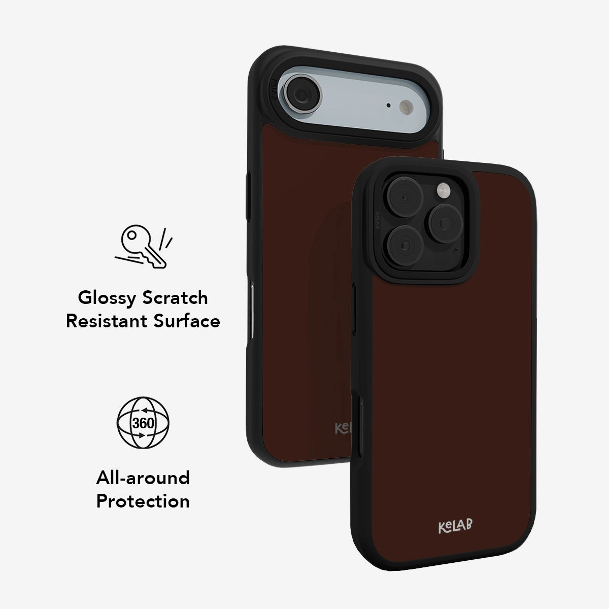 Espresso Brown Phone Case  Minimalist Solid Design | KELAB