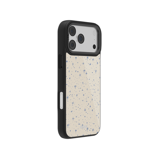 Blue starry phone case side view