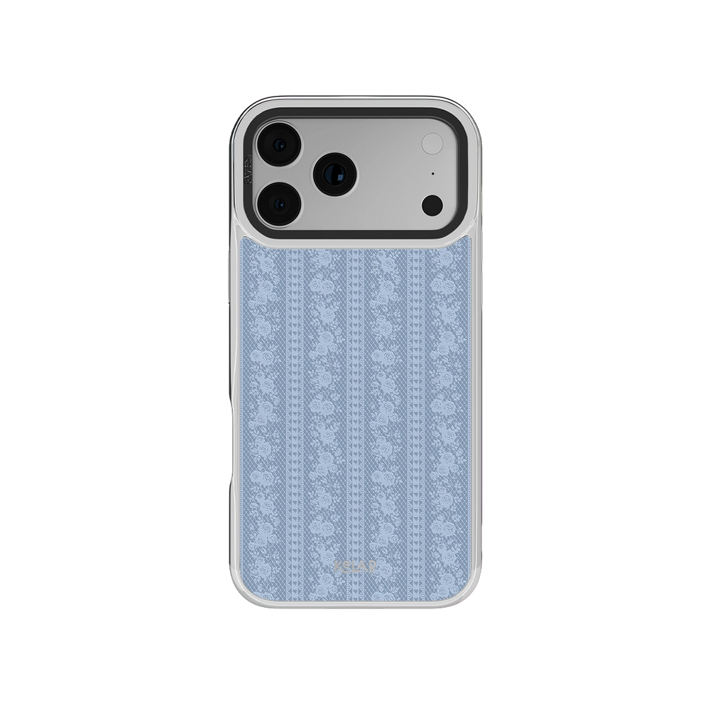 Botanical iPhone Case in iridescent green with a floral design for iPhone 17 Pro Max