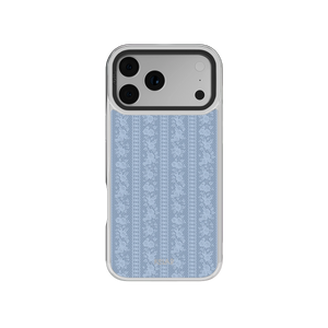 Botanical iPhone Case in iridescent green with a floral design for iPhone 17 Pro Max