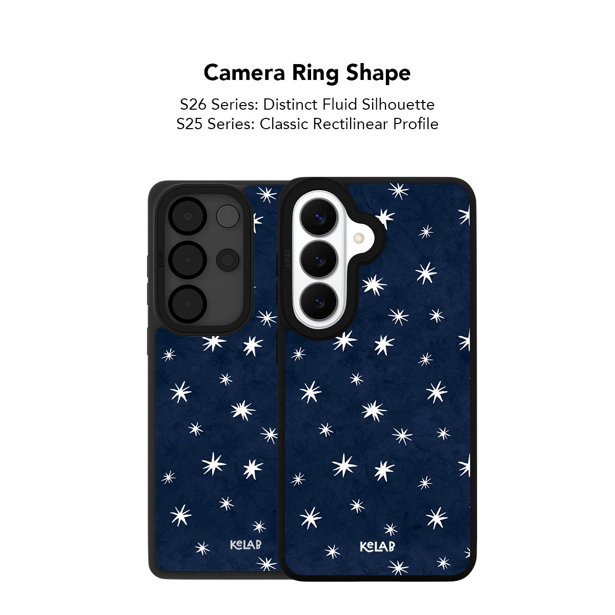 Classic Samsung Galaxy phone case in navy with a minimalist polka dot pattern