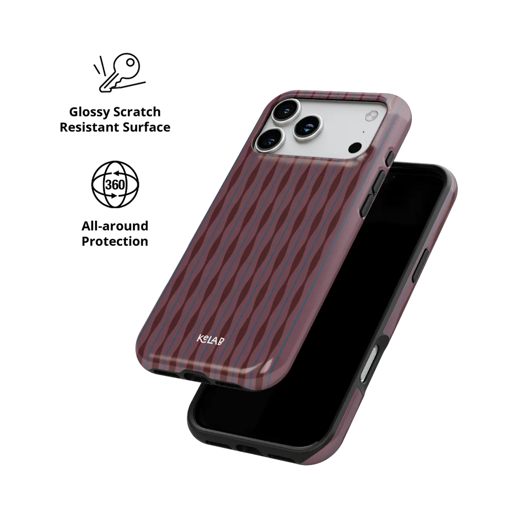 Mulberry iPhone case — Tough, scratch resistant polycarbonate shell protection detail