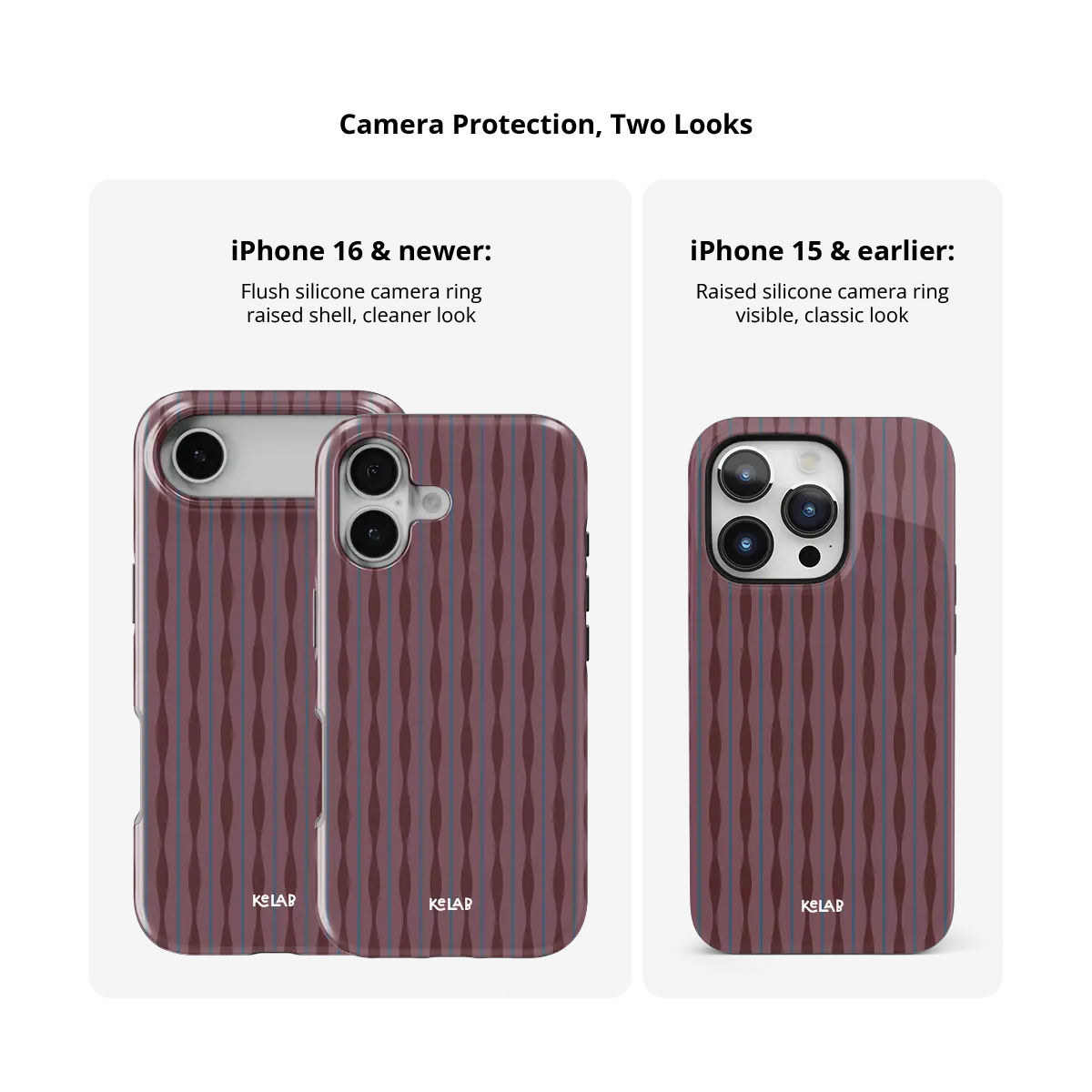 Mulberry iPhone case — Tough, raised camera bezel protection across iPhone models