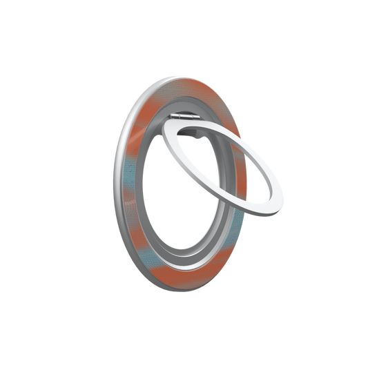Aalto | Y2K Orange Abstract Wave MagSafe Ring Stand