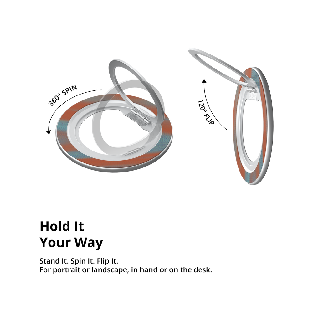 Aalto | Y2K Orange Abstract Wave MagSafe Ring Stand