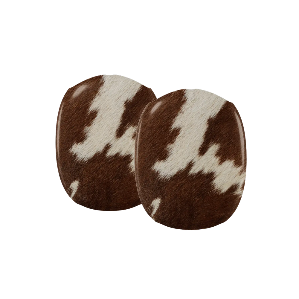 KELAB Airpods Max Cover cow prints glossy hardshell earcup covers with snap-on fit