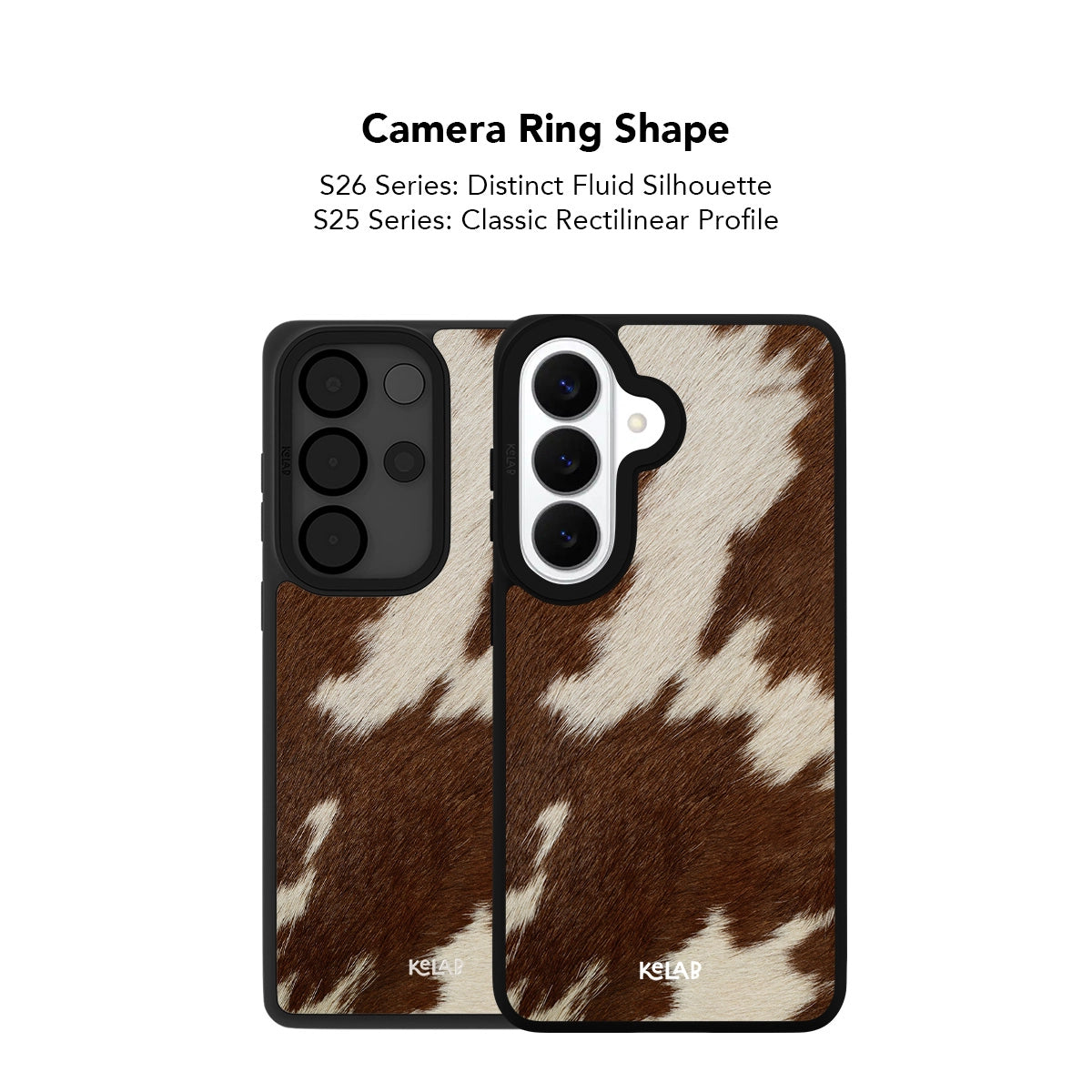 Brown animal print phone case for Samsung Galaxy S26 Ultra and S26 Plus with a minimalist design