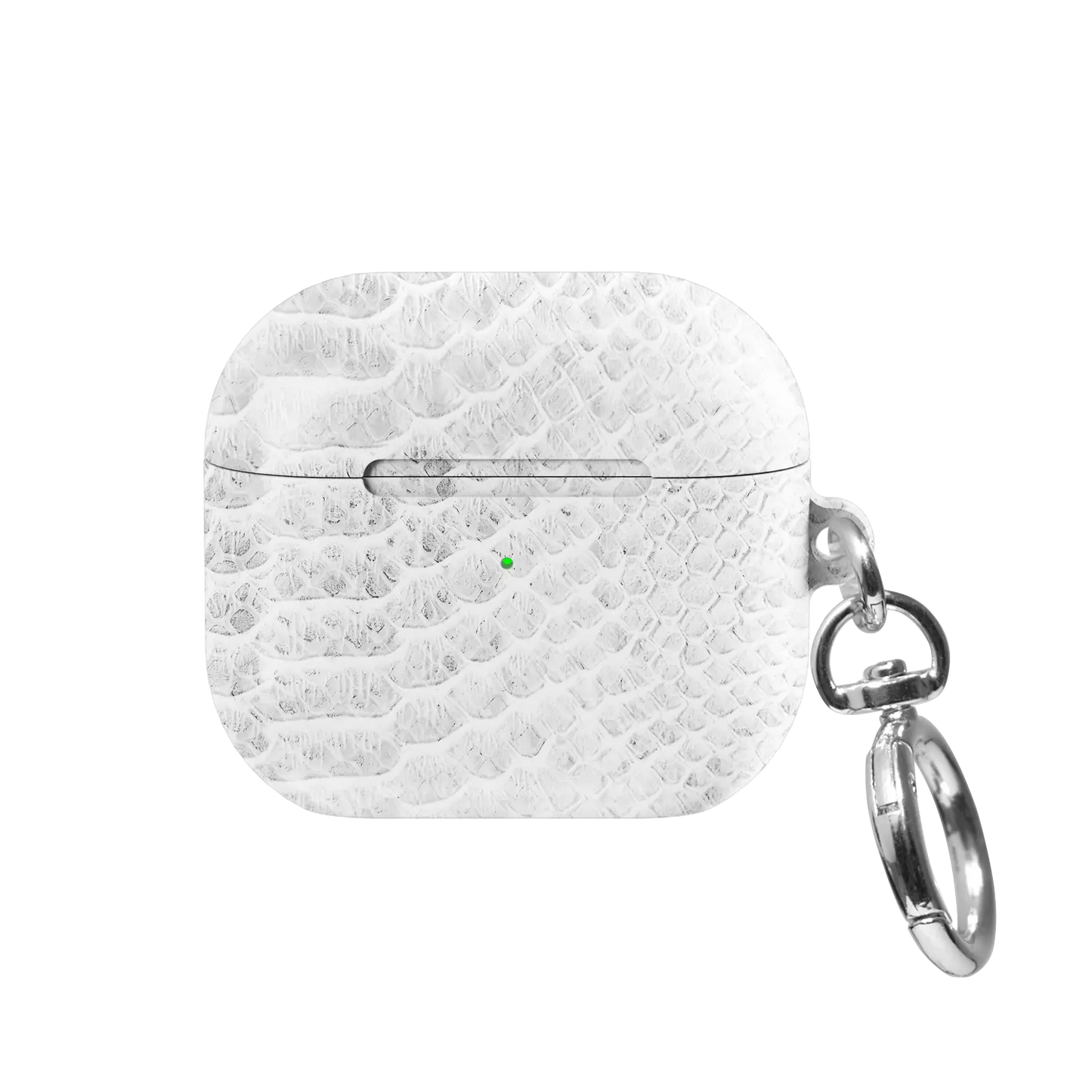White Venom | White Snake Skin Print AirPods Case