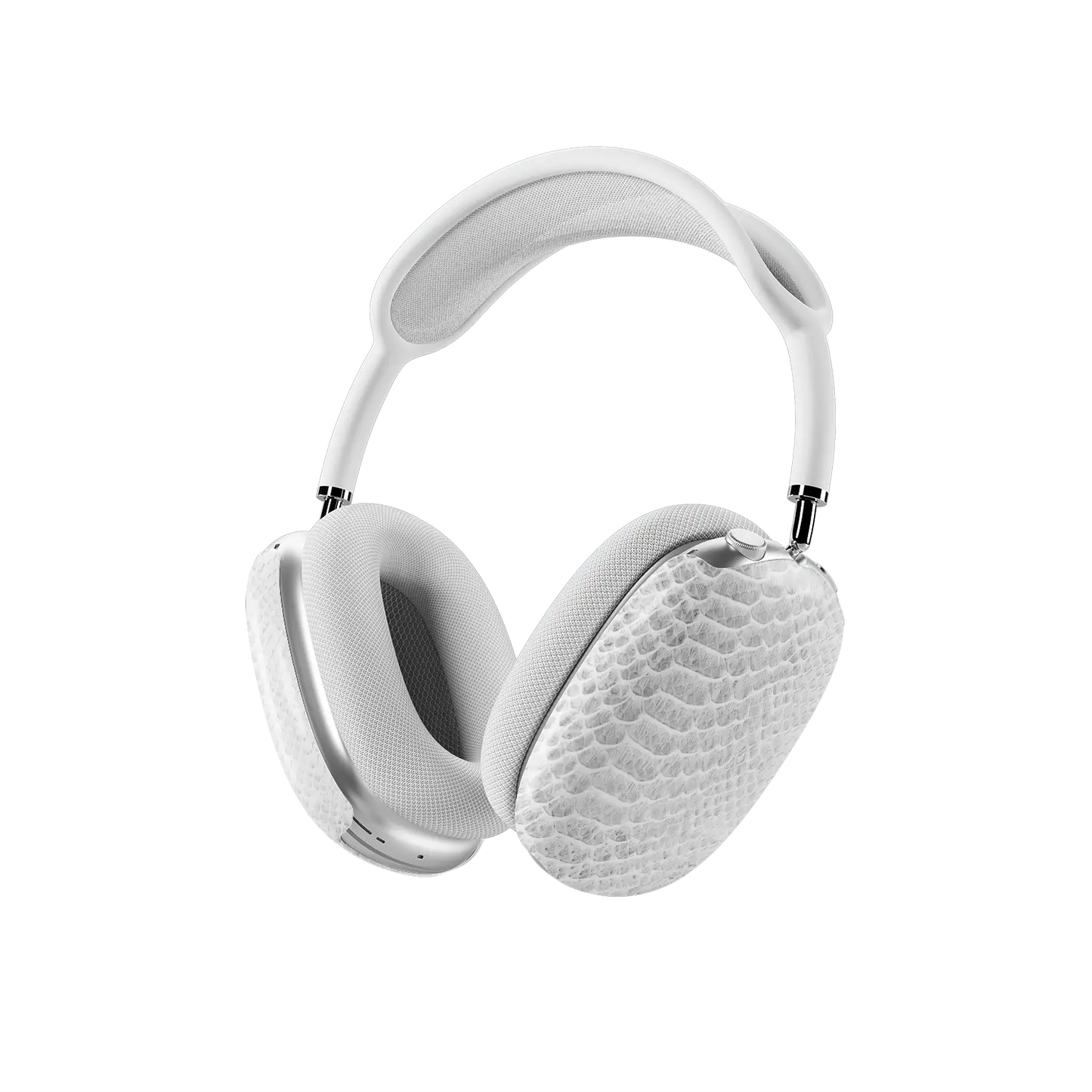 White Venom | White Snake Skin Print AirPods Max Case