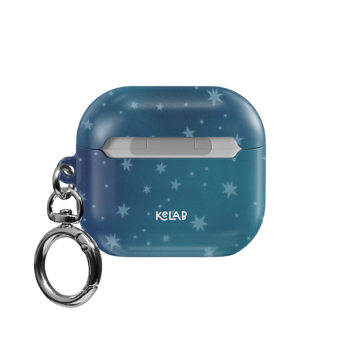 Moon Mist | Starry Blue Celestial AirPods Case - back view