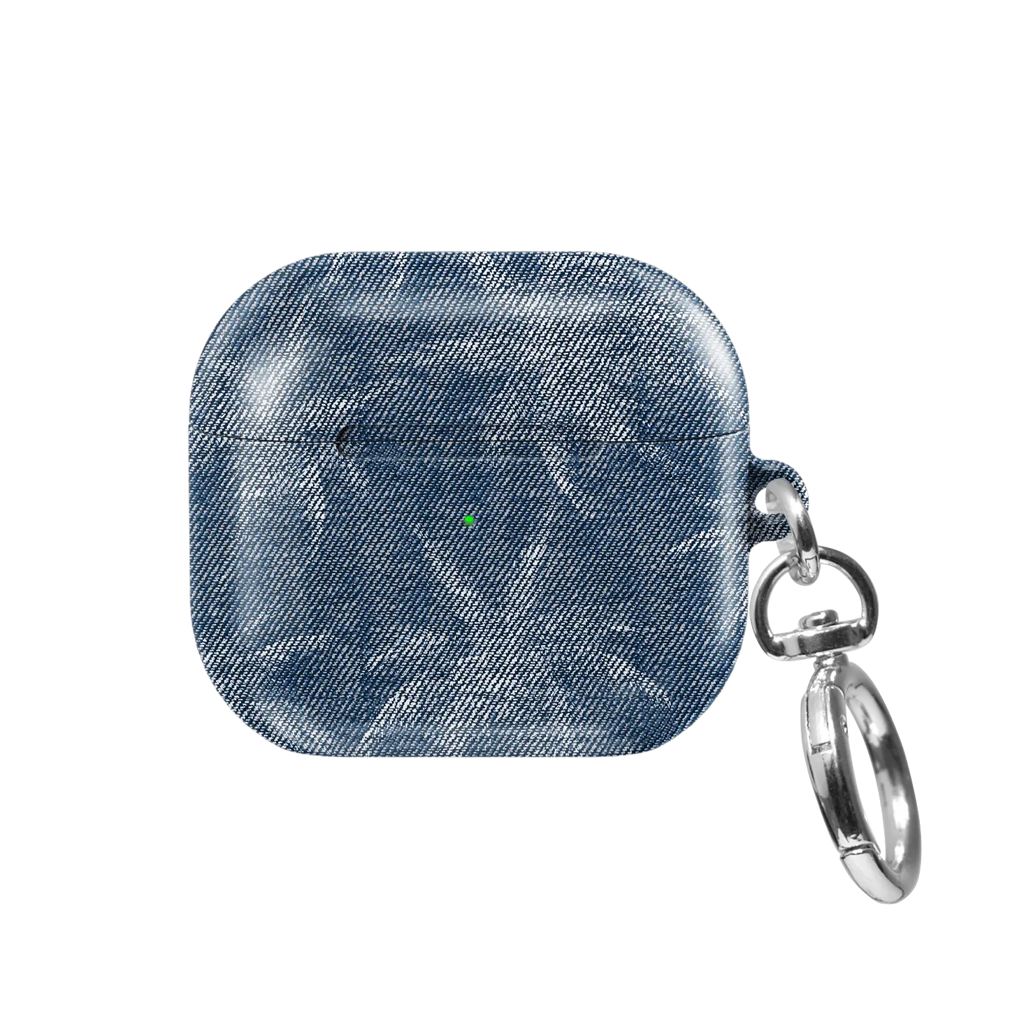 Denim Tree | Blue Patterned AirPods Case - front view