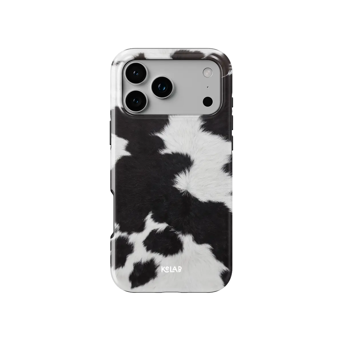 KELAB iphone case cow print animal pattern glossy printed polycarbonate with raised lip