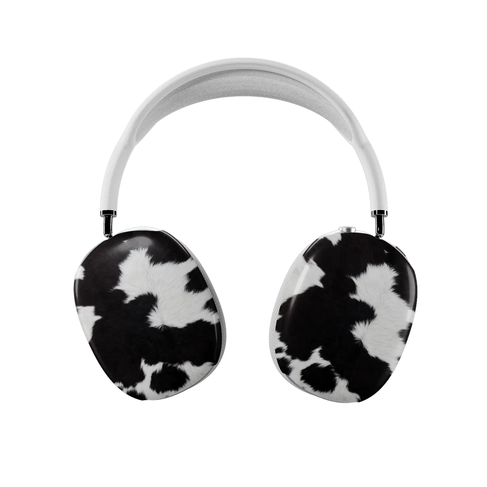 Cow Bell | Black & White Cow Print AirPods Max Case