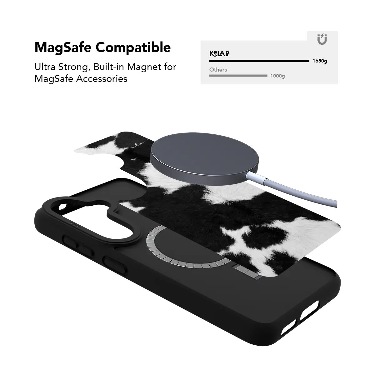 Cow Bell | Black & White Cow Print Samsung Phone Case