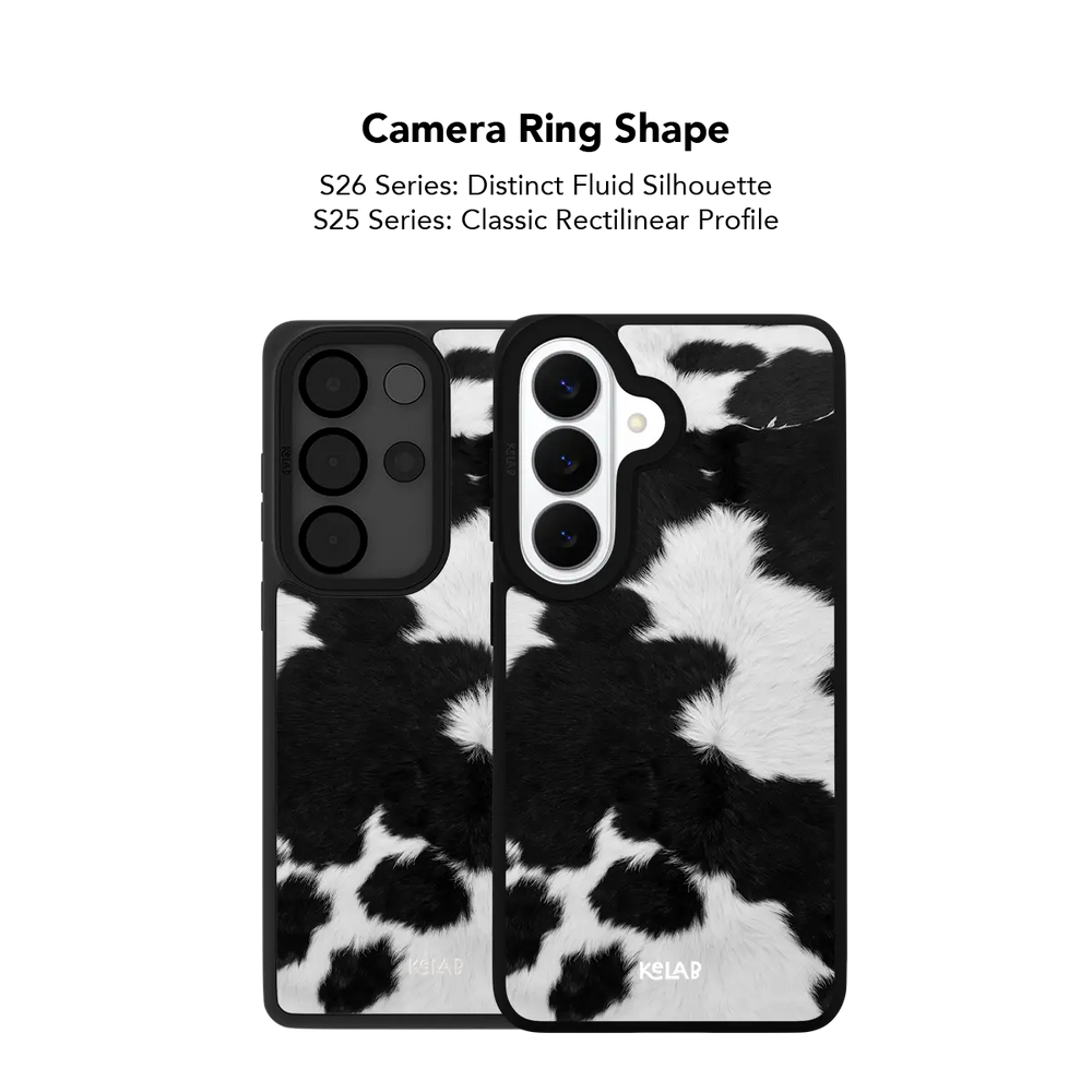 Samsung Galaxy phone case by KELAB with cow prints, printed cow hide pattern design and magnetic ring