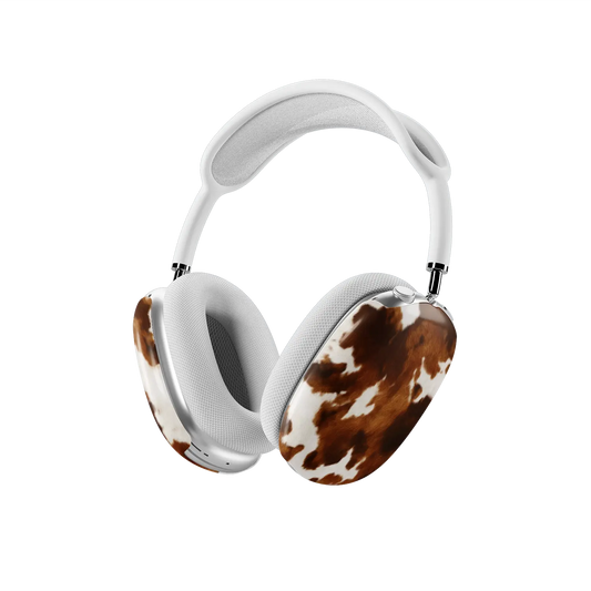 Milk & Mahogany | Brown & Cream Cow Print AirPods Max Case