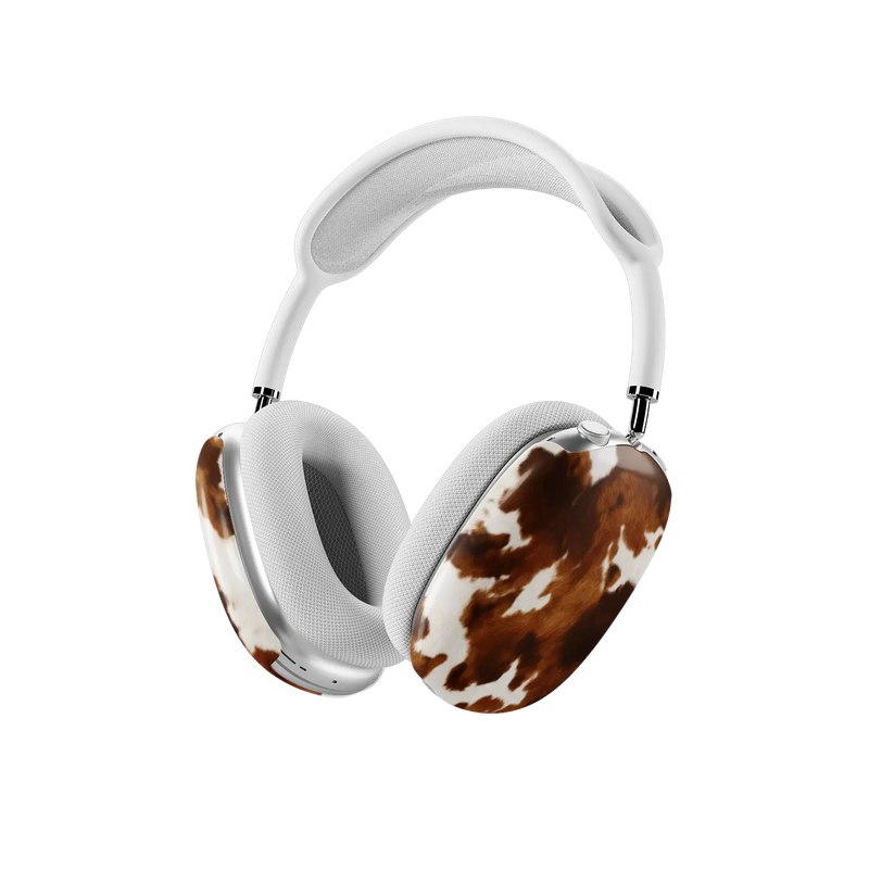 Milk & Mahogany | Brown & Cream Cow Print AirPods Max Case