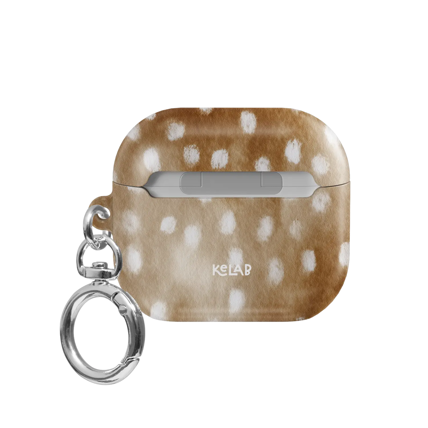 Doe Eyed Drift | Deer Print AirPods Case - back view