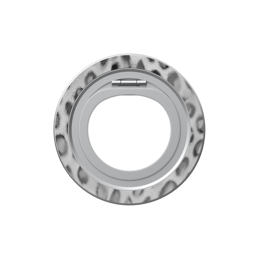 Platinum Predator | Black & White Cheetah Print MagSafe Ring Stand