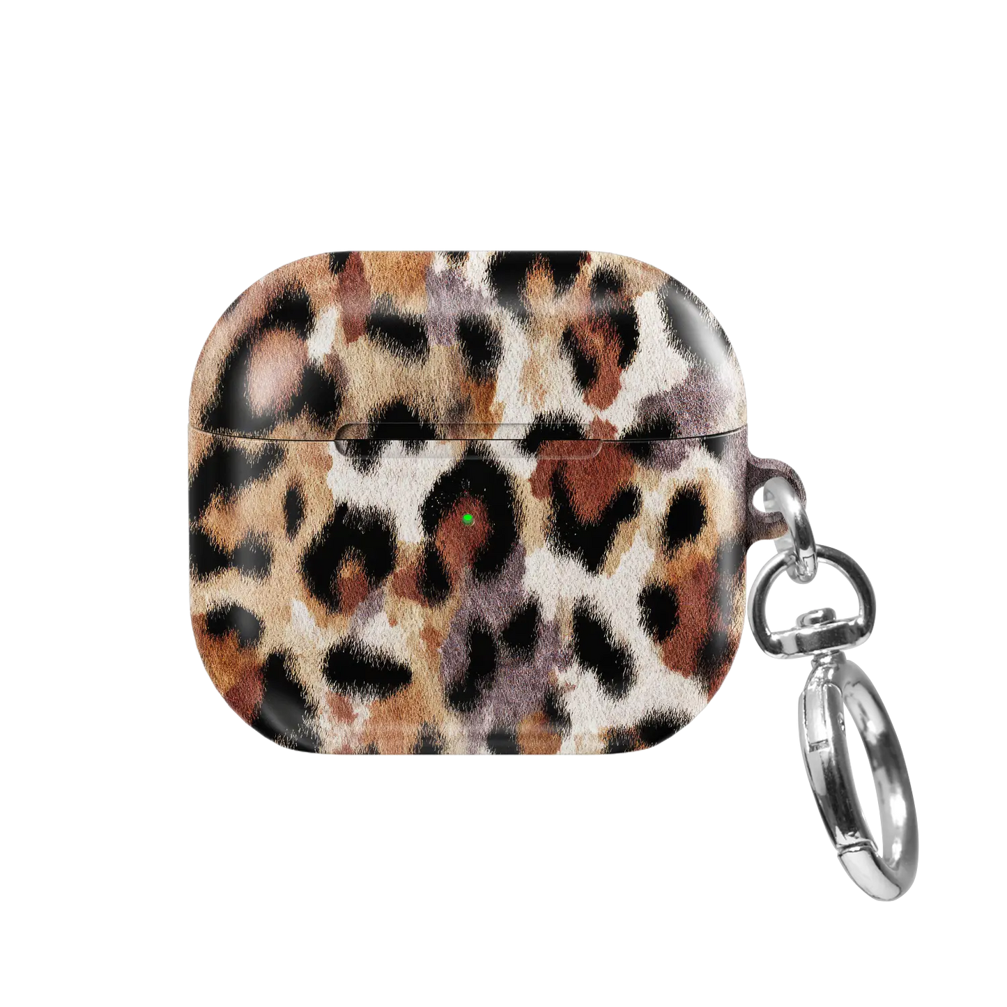 Sahara Plush | Tan Cheetah AirPods Case - front view