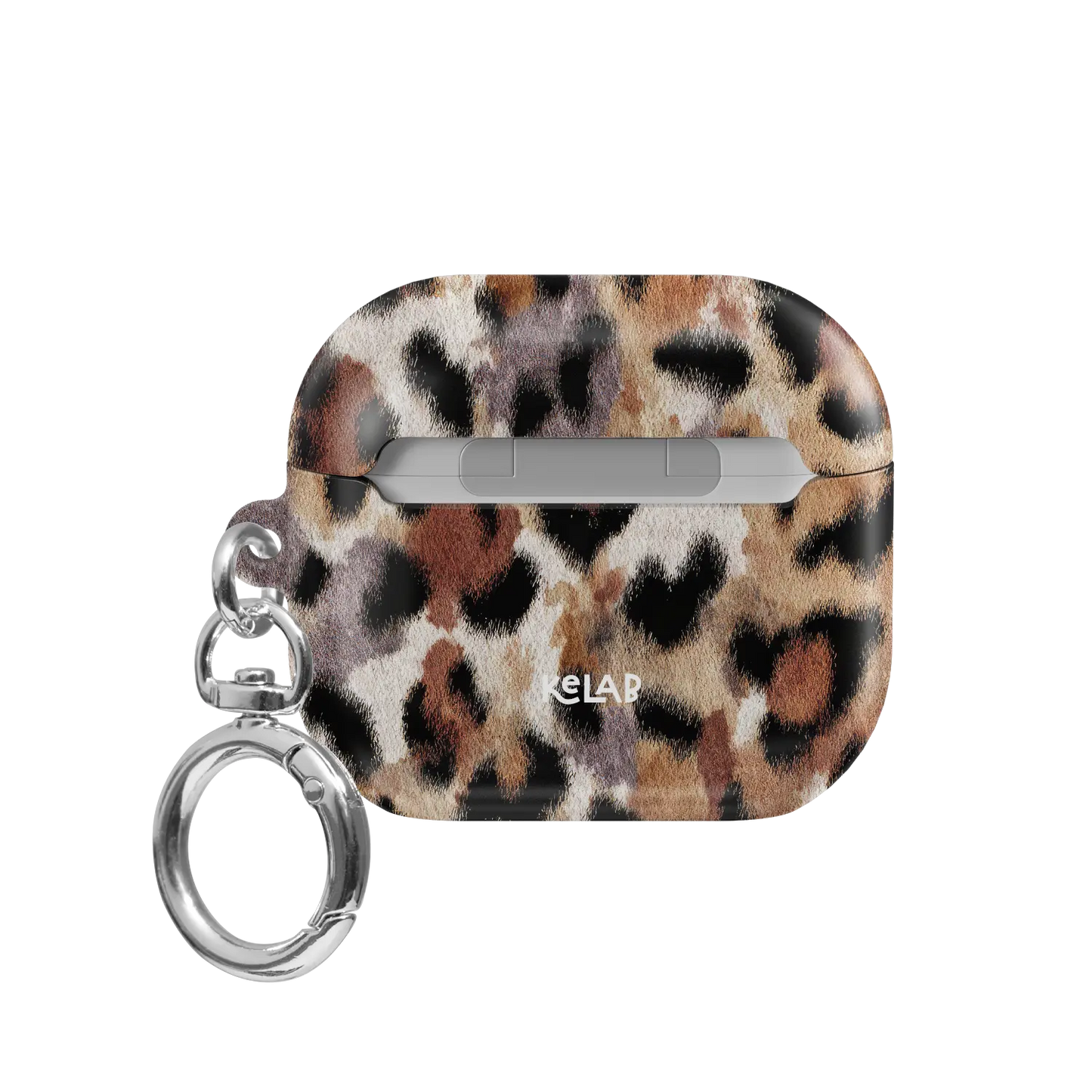 Sahara Plush | Tan Cheetah AirPods Case - back view