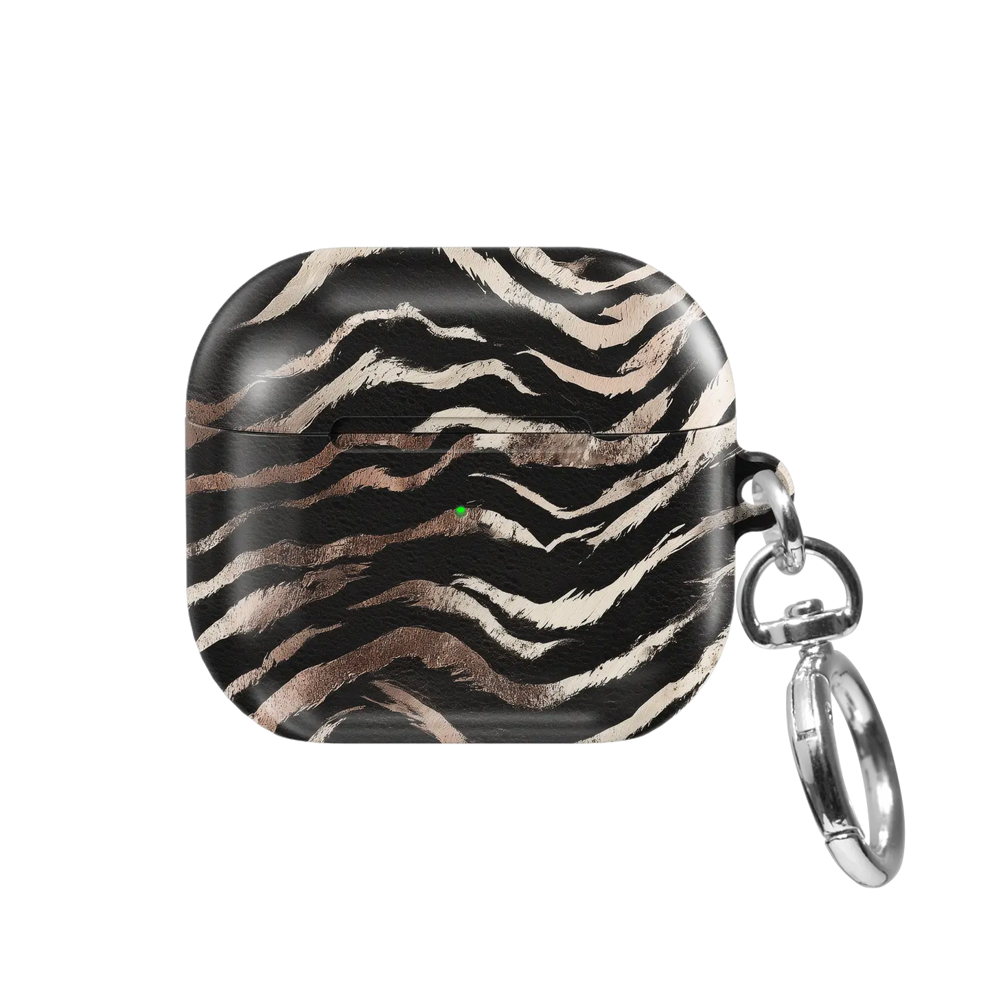 Shadow Striker | Zebra Stripe AirPods Case - front view