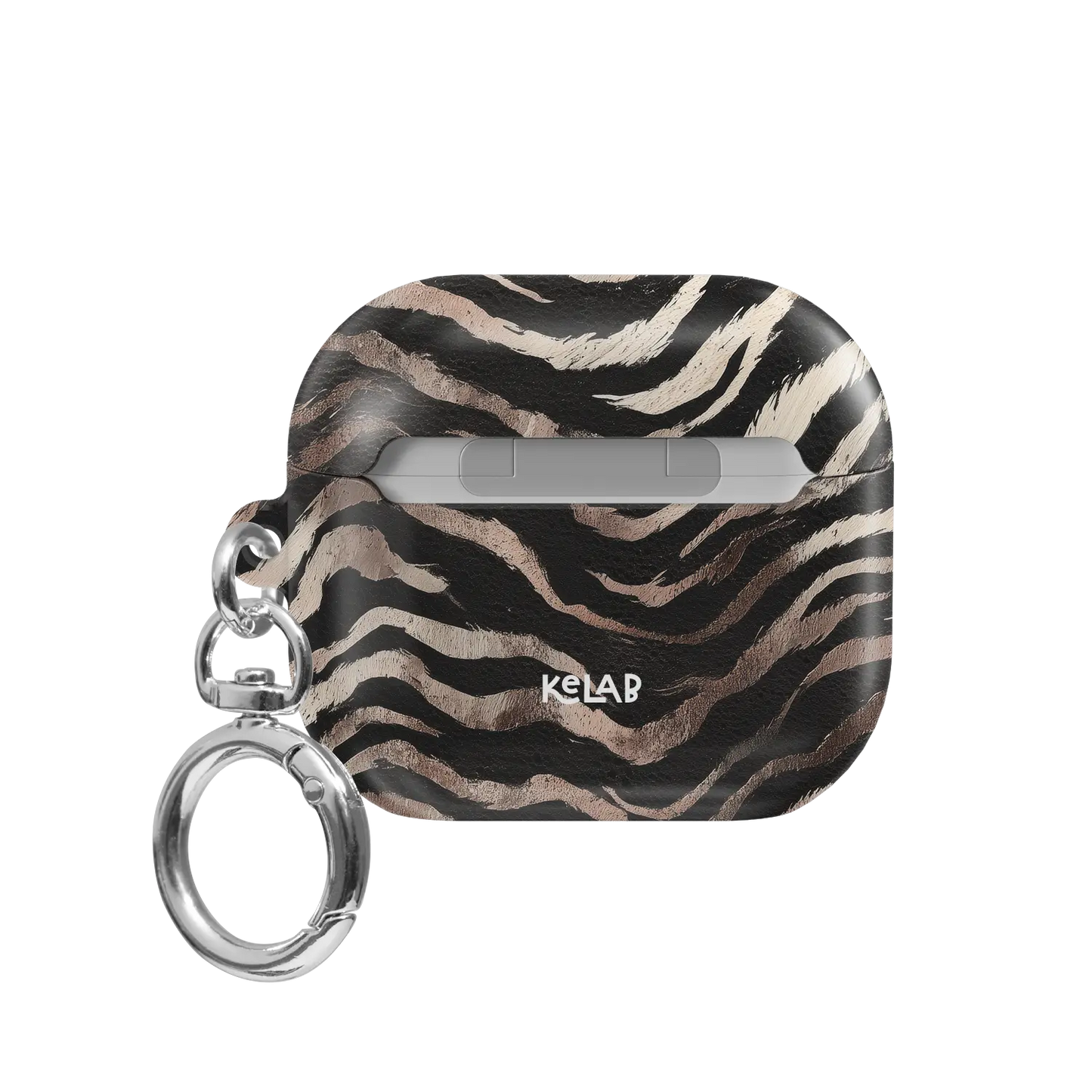 Shadow Striker | Zebra Stripe AirPods Case - back view