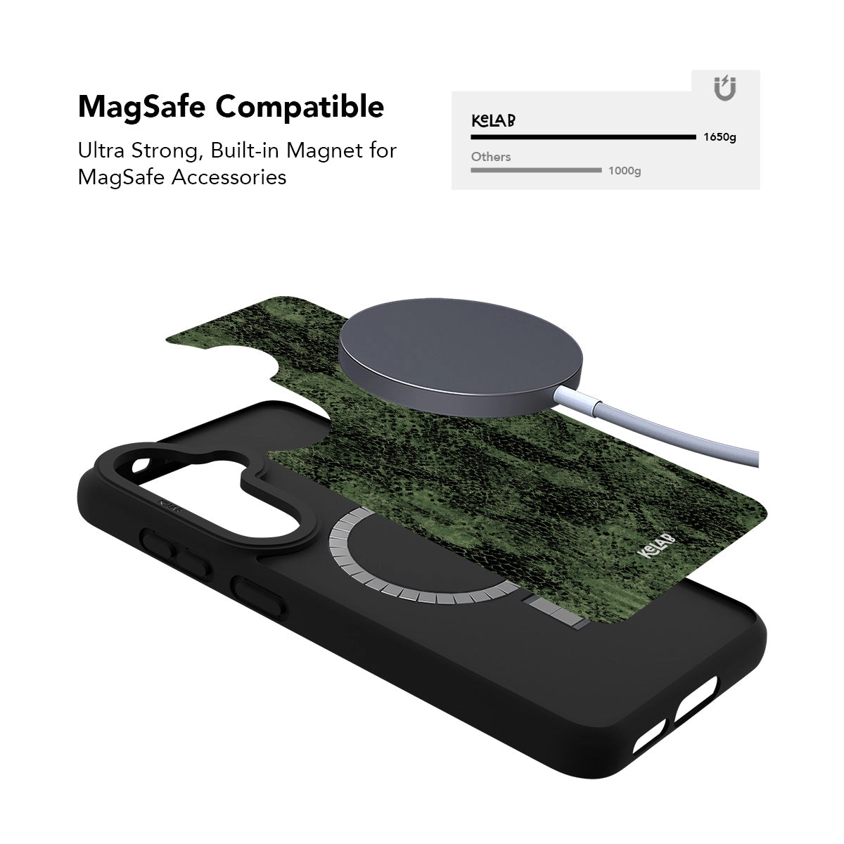 Samsung Galaxy phone case in navy with ultra strong built-in magnet for MagSafe accessories