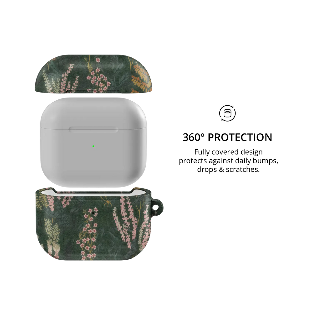 360-degree full-body coverage on the Heather & Hearth floral AirPods case