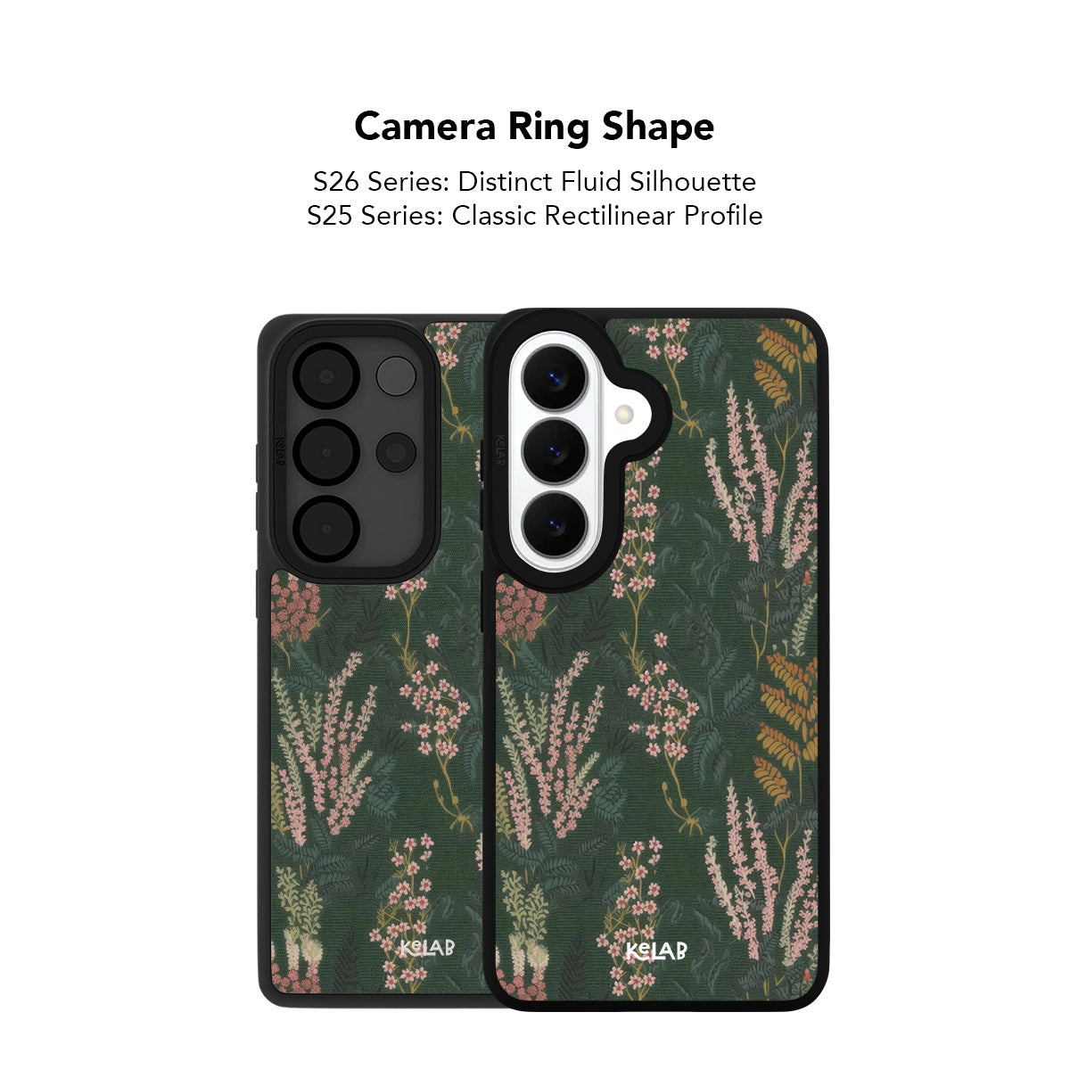 Samsung Galaxy phone case with floral pattern design for Galaxy S26 and S25 models
