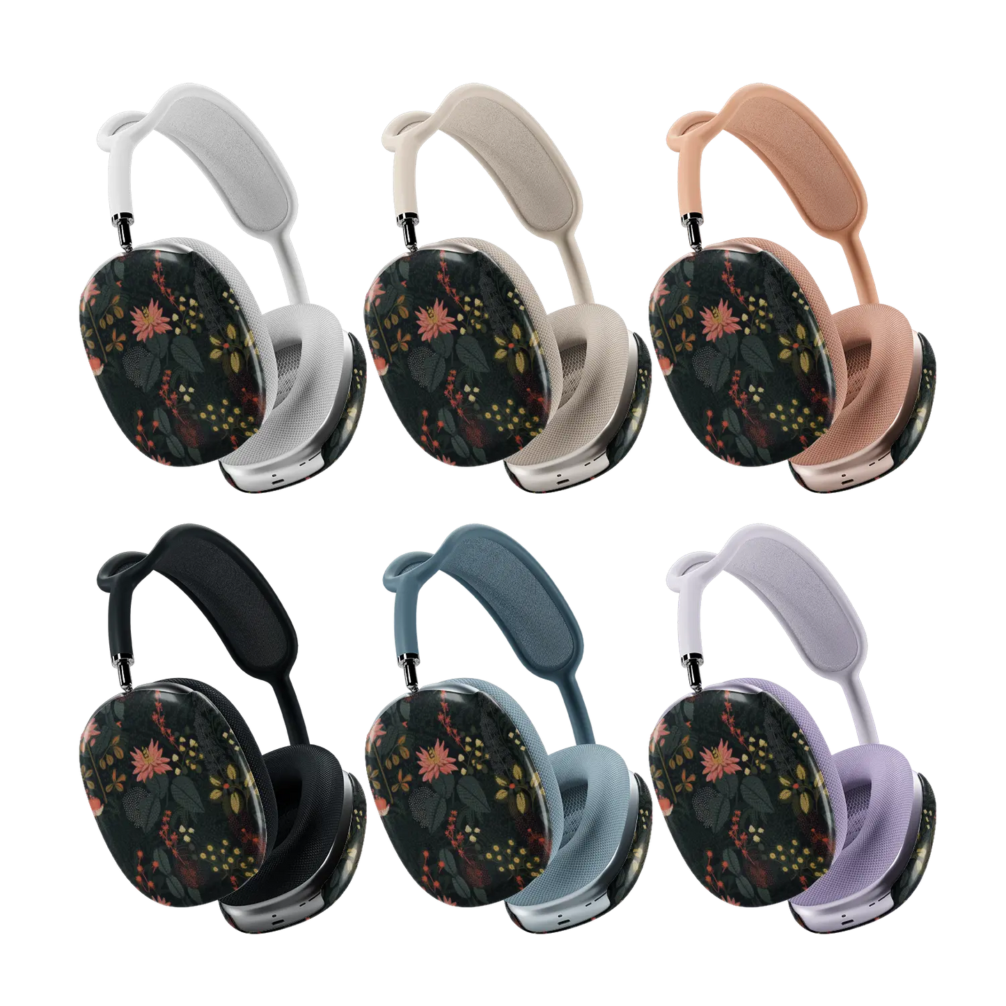 Starlit Botanica AirPods Max cover colorway lineup in midnight green